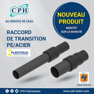 Raccord de transition PE / Acier noir non revêtu